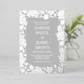 Elegant Tropical Hawaii Beach Wedding Folieneinladung (Stehend vorne)