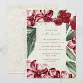 Elegant Tropical Island Beach Wedding  Einladung (Vorne/Hinten)