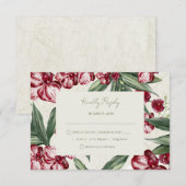 Elegant Tropical Island Beach Wedding RSVP Karte (Vorne/Hinten)