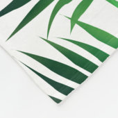 Elegant Tropical Island Palm Fronds Fleecedecke (Ecke)
