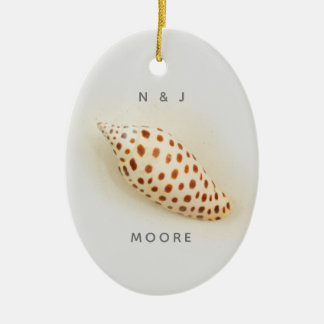 Elegant Tropical Junonia Florida Beach Muschel Nam Keramik Ornament