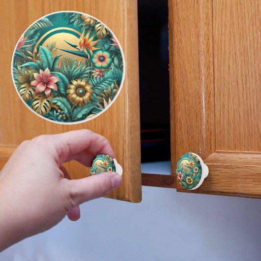 Elegant Tropical Keramikknauf