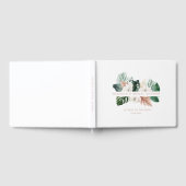 Elegant Tropical Leafy Bridal Shower Gästebuch (Voll)