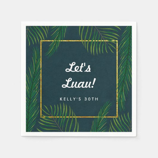 Elegant Tropical Luau Napkins Serviette (Vorderseite)