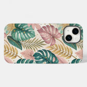 Elegant Tropical Monsteras Boho Case-Mate iPhone Hülle (Rückseite (Horizontal))