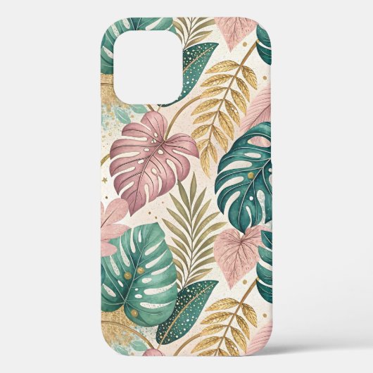 Elegant Tropical Monsteras Boho Case-Mate iPhone Hülle (Rückseite)