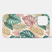 Elegant Tropical Monsteras Boho Case-Mate iPhone Hülle (Rückseite (Horizontal))