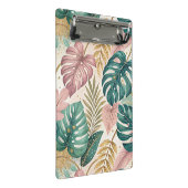 Elegant Tropical Monsteras Boho Mini Klemmbrett (Schrägansicht)