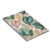 Elegant Tropical Monsteras Boho Notizblock (Rechte Seite)
