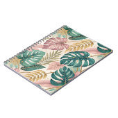 Elegant Tropical Monsteras Boho Notizblock (Linke Seite)