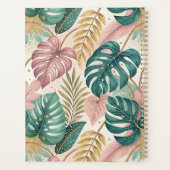 Elegant Tropical Monsteras Boho Planer (Rückseite)