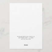 Elegant Tropical Palm Monograms Wedding Einladung (Rückseite)