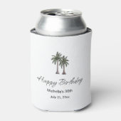 Elegant Tropical Palm Trees 30th Birthday Party Dosenkühler (Kanne Vorderseite)