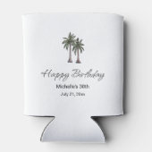Elegant Tropical Palm Trees 30th Birthday Party Dosenkühler (Rückseite)