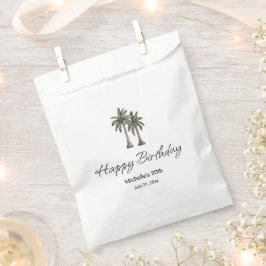 Elegant Tropical Palm Trees 30th Birthday Party Geschenktütchen
