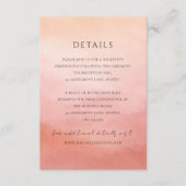 Elegant Tropical Sunset Watercolor Wedding Begleitkarte (Vorderseite)