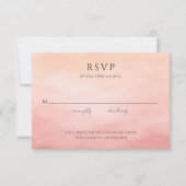 Elegant Tropical Sunset Watercolor Wedding RSVP Karte (Vorderseite)