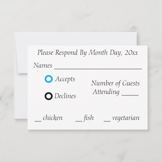 Elegant Tropical Theme Wedding RSVP (Rückseite)