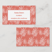Elegant tropisch visitenkarte (Vorne/Hinten)