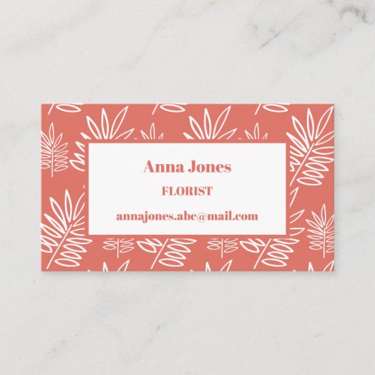 Elegant tropisch visitenkarte (Vorderseite)