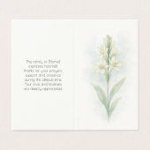 Elegant Tuberose Begräbnisorden des Serviceprogram (Außenseite Aufgefaltet)