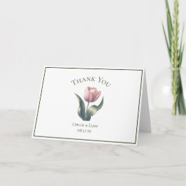 Elegant Tulip Blume Wedding Danke Cards