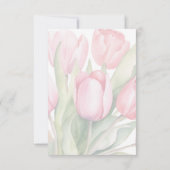 Elegant tulip First Communion Dankeskarte (Rückseite)