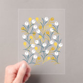 Elegant Tulip Floral Muster Acryleinladungen (Insitu (Handheld))