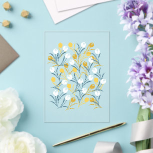Elegant Tulip Floral Muster Acryleinladungen