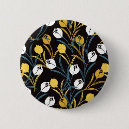 Elegant Tulip Floral Muster Button