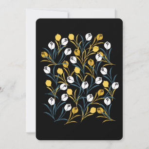 Elegant Tulip Floral Muster Einladung