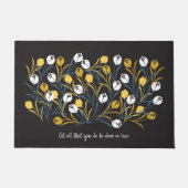 Elegant Tulip Floral Muster Fußmatte (Vorderseite)