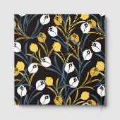 Elegant Tulip Floral Muster Gästebuch (Rückseite)