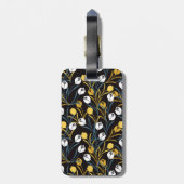 Elegant Tulip Floral Muster Gepäckanhänger (Rückseite vertikal)