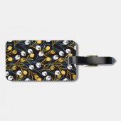 Elegant Tulip Floral Muster Gepäckanhänger (Rückseite horizontal)