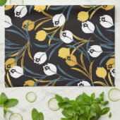 Elegant Tulip Floral Muster Geschirrtuch (Gefaltet)