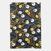 Elegant Tulip Floral Muster Geschirrtuch (Vertikal)