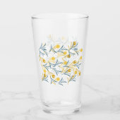 Elegant Tulip Floral Muster Glas (Vorderseite)