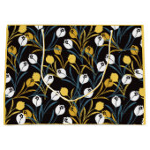 Elegant Tulip Floral Muster Große Geschenktüte (Vorderseite)