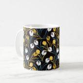 Elegant Tulip Floral Muster Kaffeetasse (Vorderseite Links)
