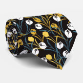 Elegant Tulip Floral Muster Krawatte (Gerollt)