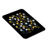Elegant Tulip Floral Muster Magnet (Rechte Seite)