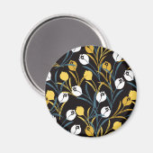 Elegant Tulip Floral Muster Magnet (Vorderseite/Rückseite)