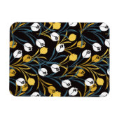 Elegant Tulip Floral Muster Magnet (Horizontal)