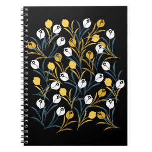 Elegant Tulip Floral Muster Notizblock