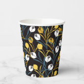 Elegant Tulip Floral Muster Pappbecher (Links)