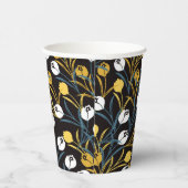 Elegant Tulip Floral Muster Pappbecher (Rechts)