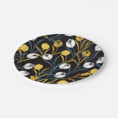 Elegant Tulip Floral Muster Pappteller (Schrägansicht)