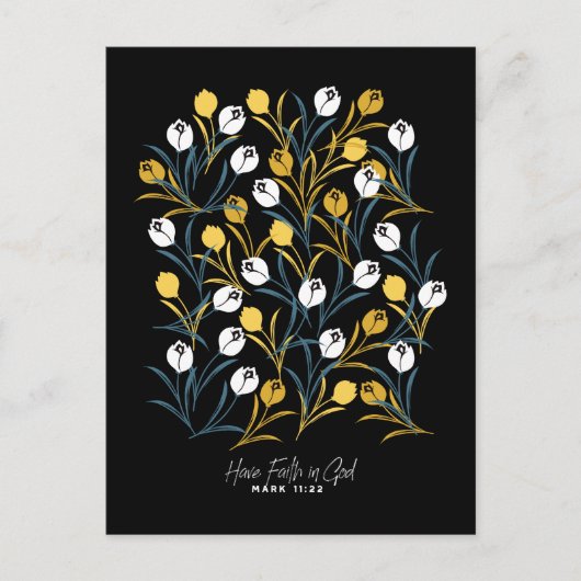 Elegant Tulip Floral Muster Postkarte (Vorderseite)