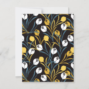 Elegant Tulip Floral Muster Postkarte